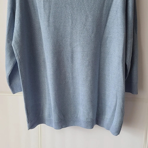 Jaclyn Smith collection sz.XXL blue+silver thread - Picture 3 of 9